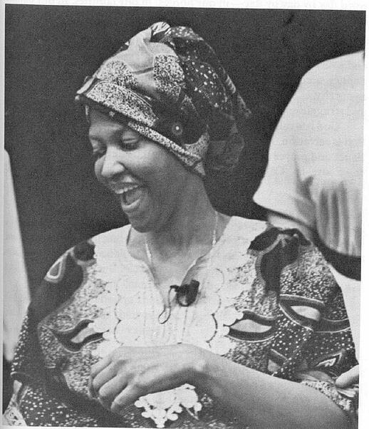 Black and white photo of African American saint, Sister Thea Bowman