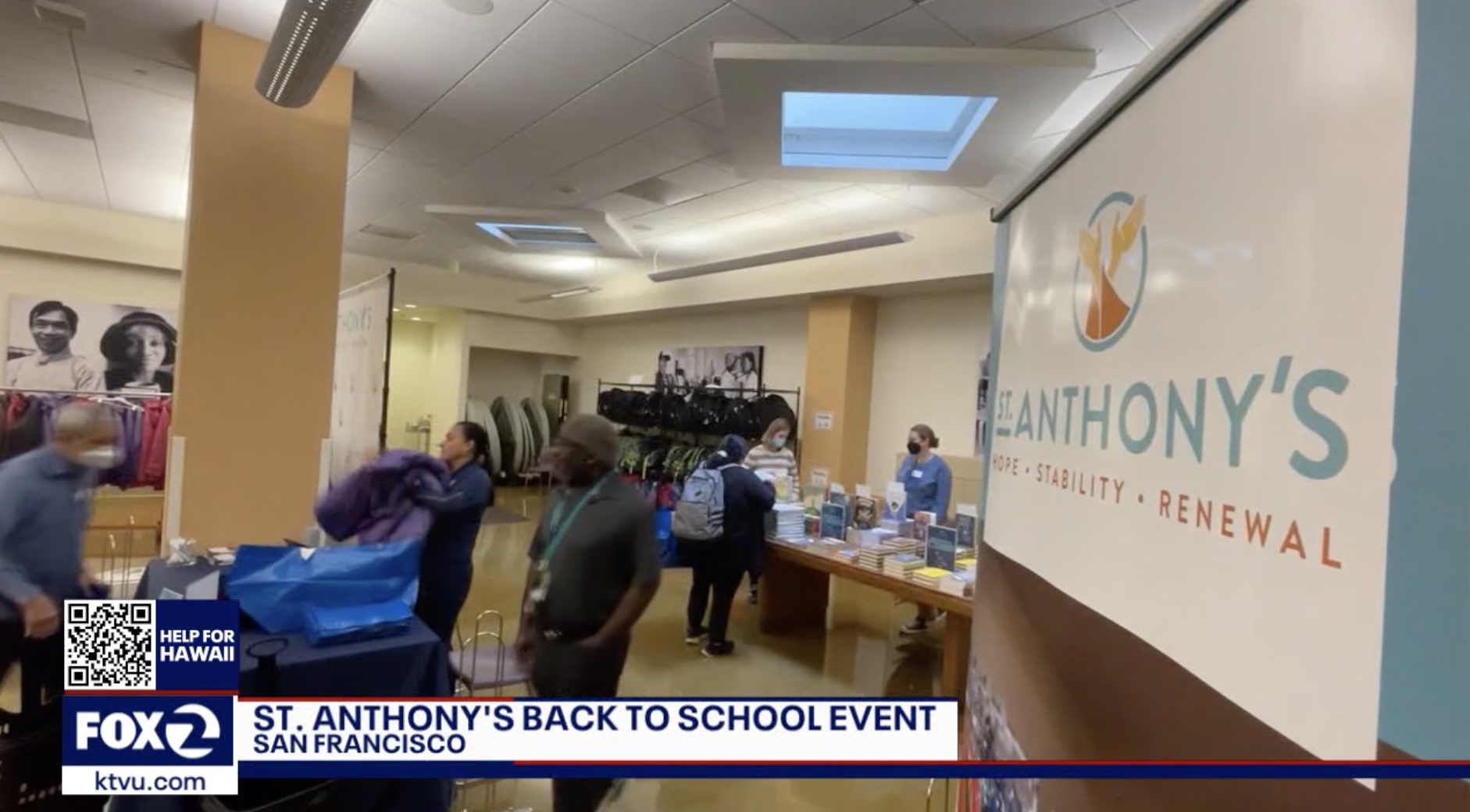 KTVU Fox 2 News: Back-to-school giveaway at St. Anthony’s