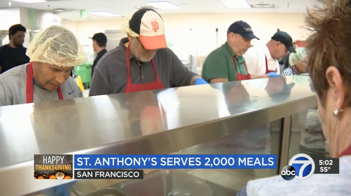 ABC 7 News: St. Anthony’s serves 3,000 Thanksgiving Meals