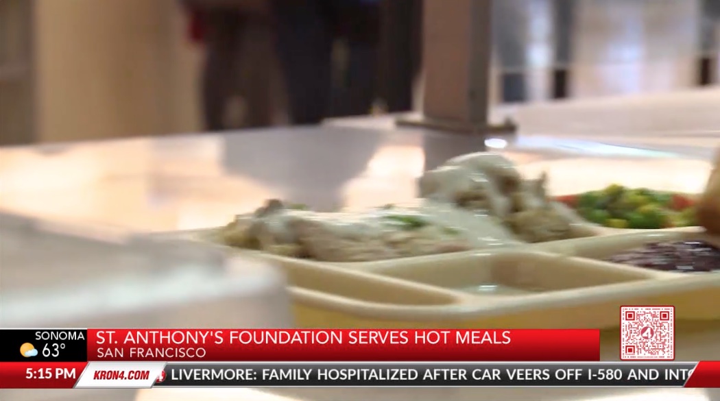 KRON4 News: St. Anthony’s serves 3,000 Thanksgiving Meals