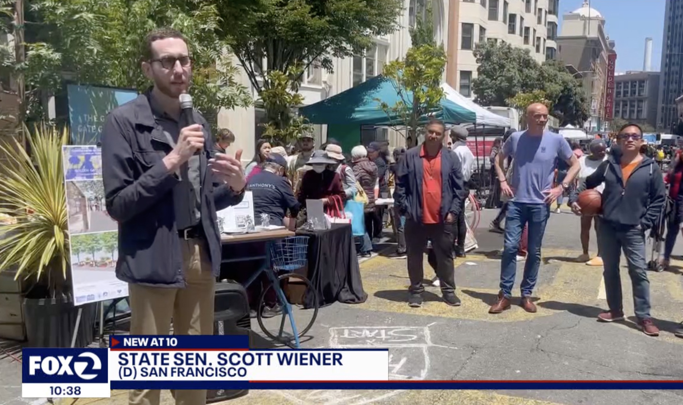 Fox 2 News (KTVU) covers Senator Scott Wiener kicking off Sunday Streets hosted by St. Anthony’s
