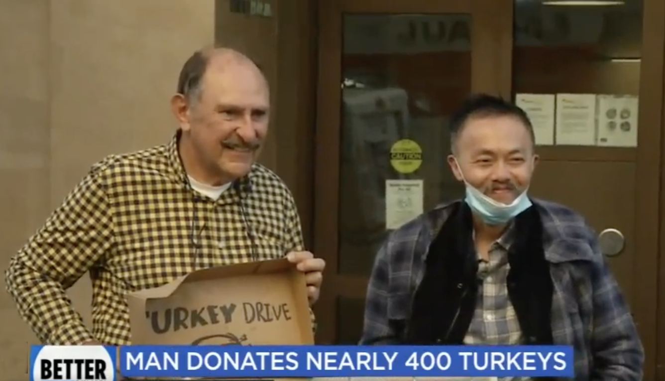 Man donates nearly 400 turkeys