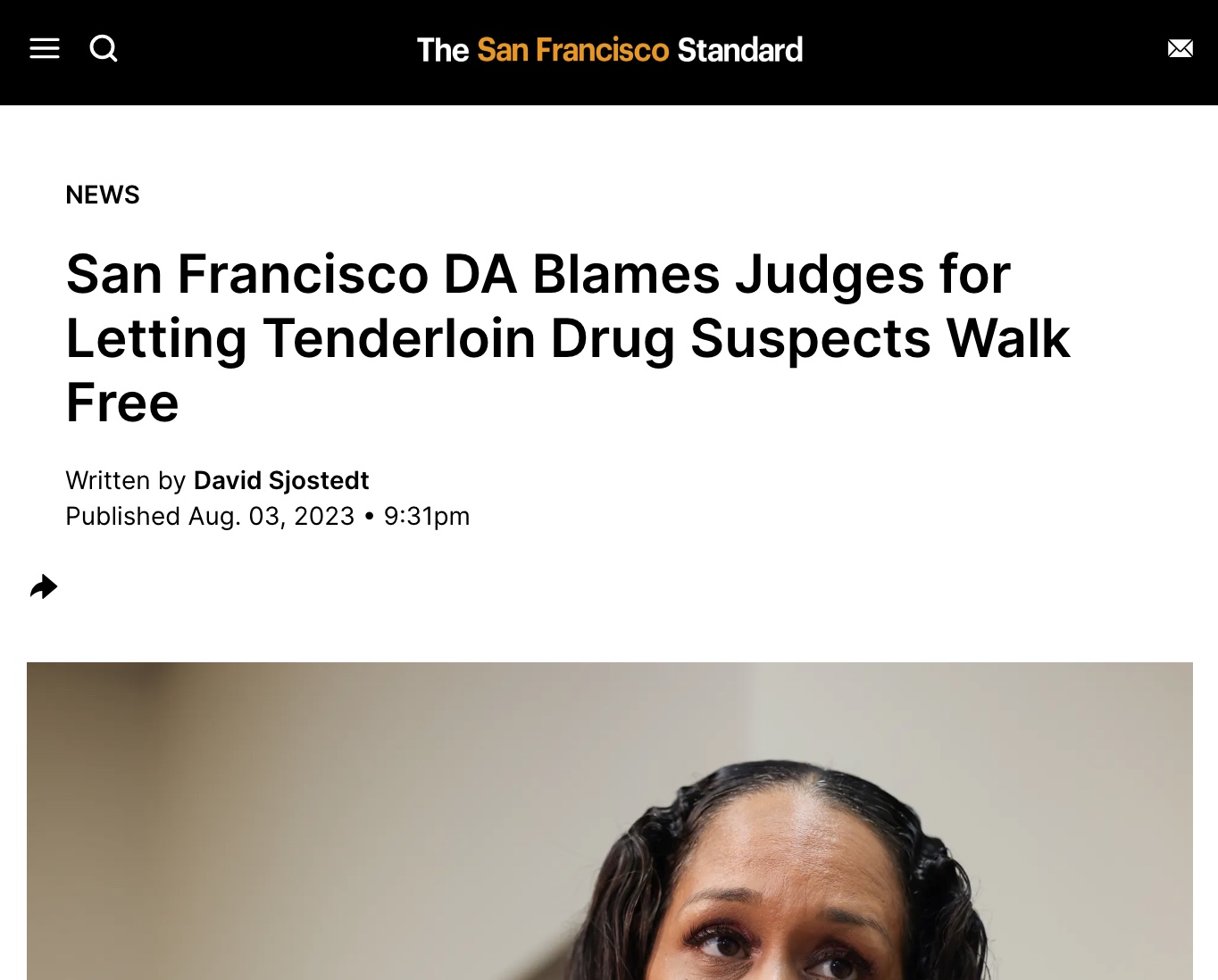 SF Standard: San Francisco DA Blames Judges for Letting Tenderloin Drug Suspects Walk Free