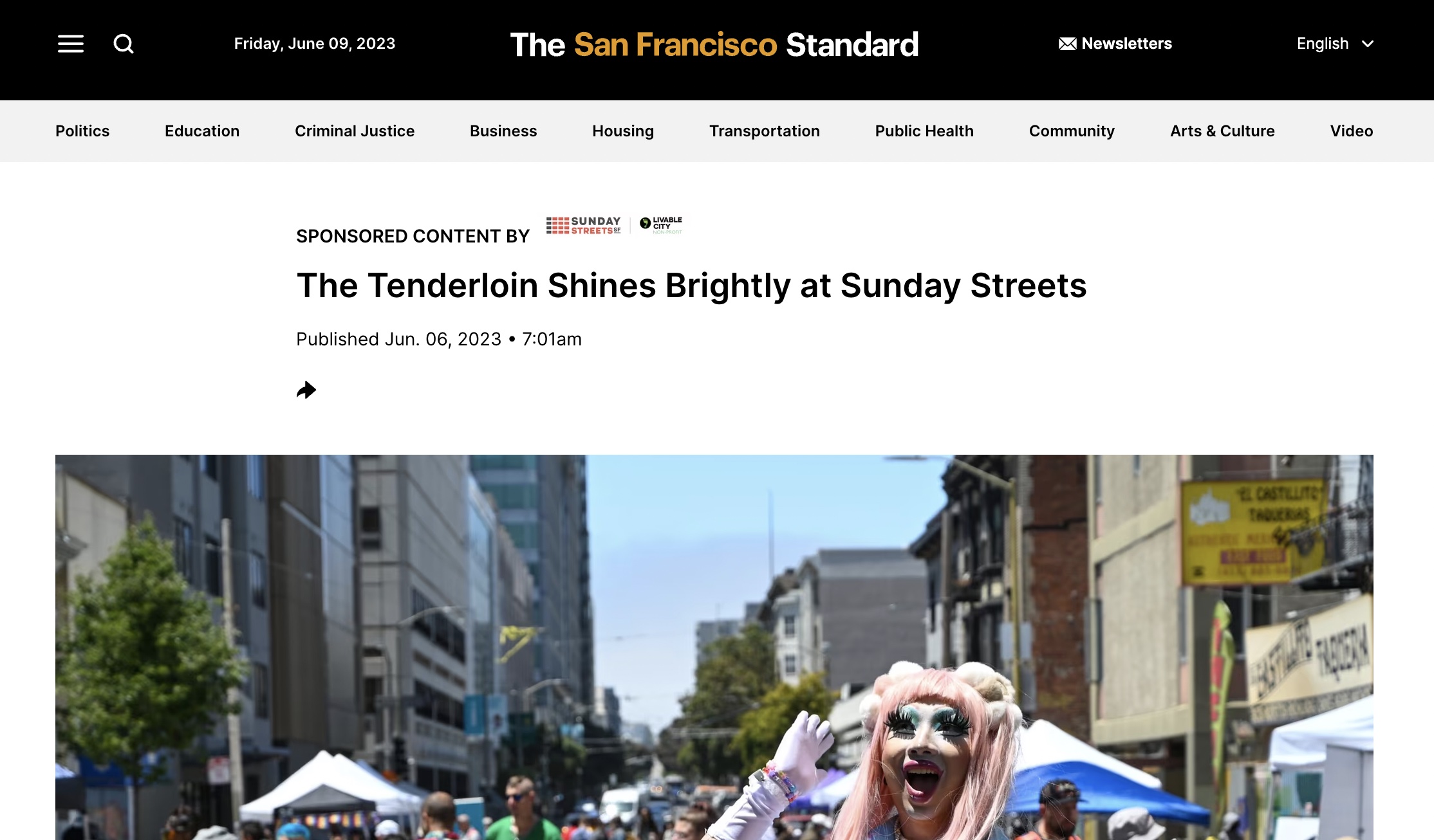 SF Standard: The Tenderloin Shines Brightly at Sunday Streets