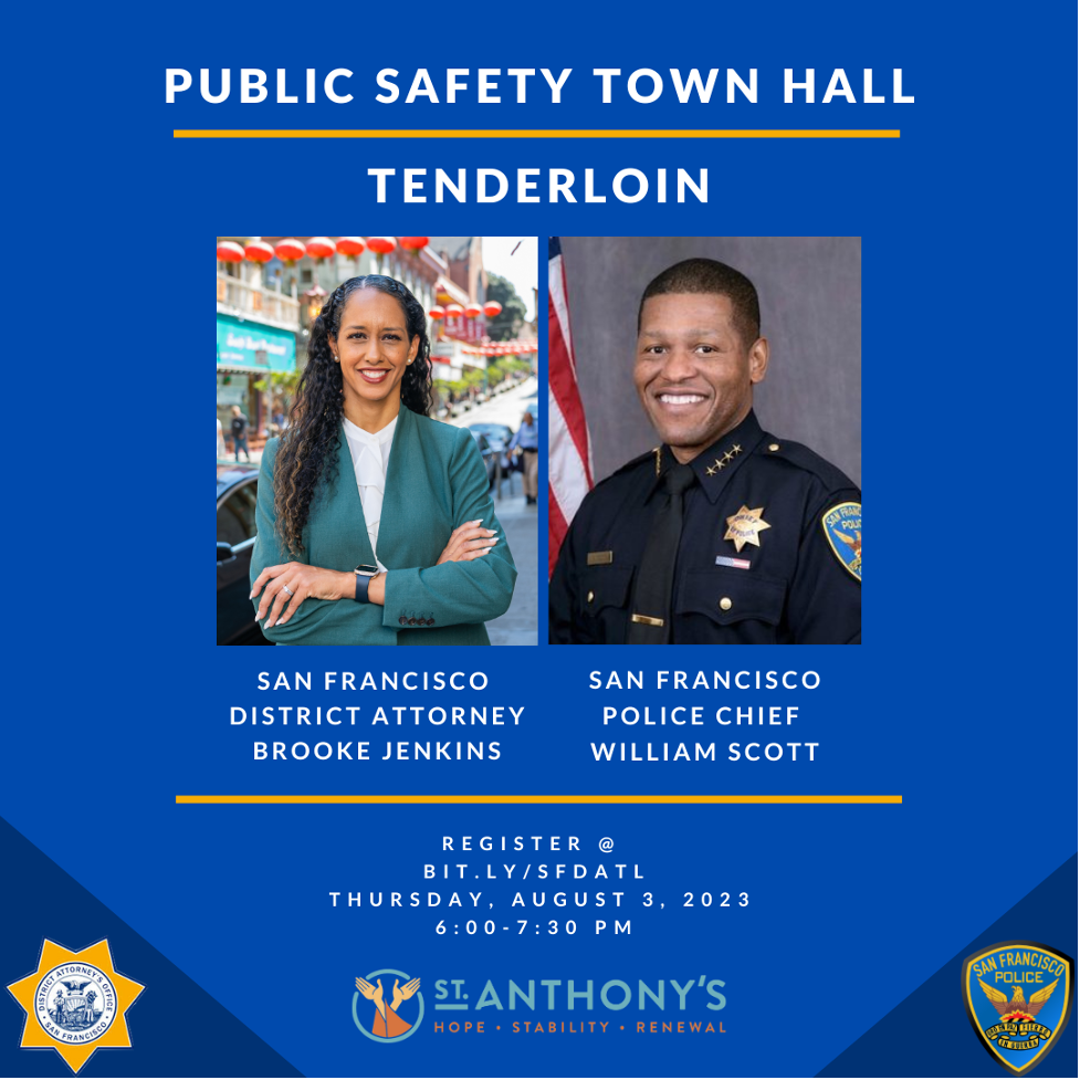 St. Anthony Foundation to Host Tenderloin Public Safety Town Hall